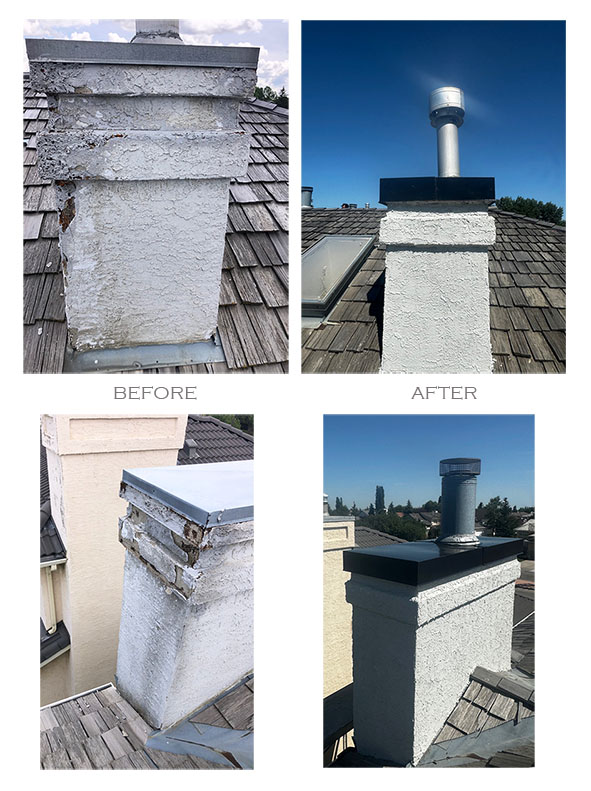 New metal capping's/ Stucco repair